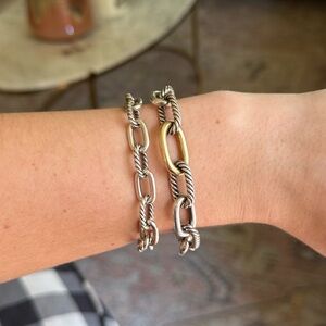 David Yurman Madison Chain Bracelet 11mm with Gold Link